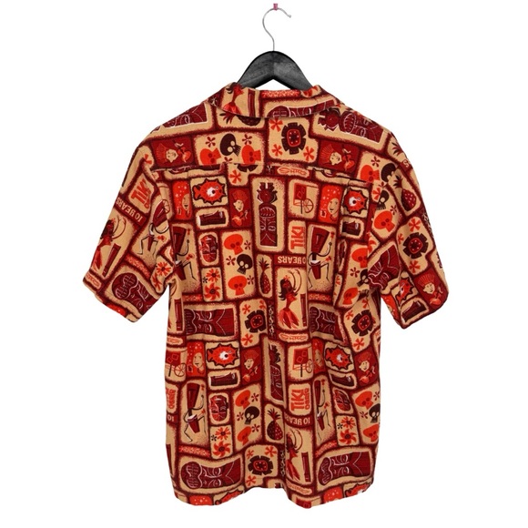 Shag Limited Edition Tiki Oasis 10th Ann. Short Sleeve Hawaiian Shirt Red Medium - Picture 2 of 6
